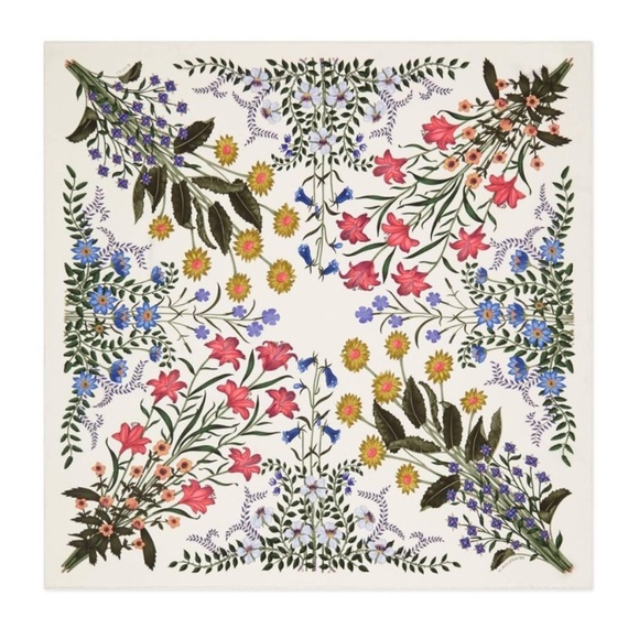 NWT Authentic Gucci Tweet Silk Flora Print Scarf​ - Picture 6 of 8